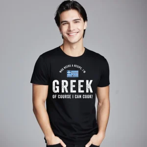 Tops & Tees Greek Food Chef F ag T Shirts Thanksgiving Day Special Print Short Sleeve Cotton Round Neck Man T-shirts Print